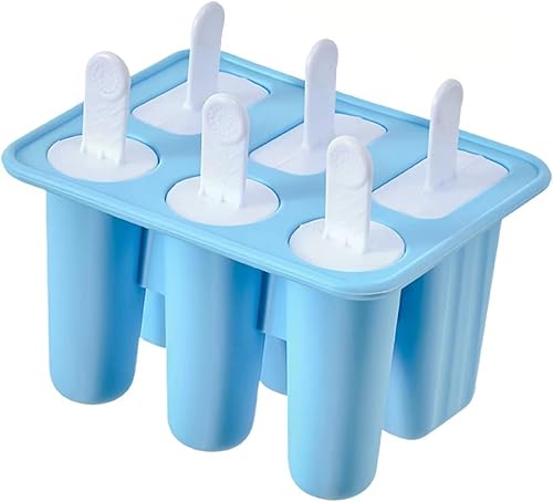 Miniatura 7 de Juego de 6 moldes clásicos para paletas de silicona, moldes para hacer helados, moldes para helados, accesorios de cocina, fácil liberación, leche
