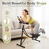 Ab Workout Equipment, Adjustable Ab Machine for Stomach Workout, Foldable Abdominal Trainer Machine, Knee Protection, Strength Training Exercise Equipment for Body Shaping