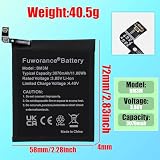 Fuworance Wymienna bateria 3070 mAh, 3,85 V, BM3M, kompatybilna z Xiaomi Mi 9 SE M1903F2G, inteligentny telefon komórkowy, akumulator litowo-jonowy, duża pojemność z zestawem narzędzi