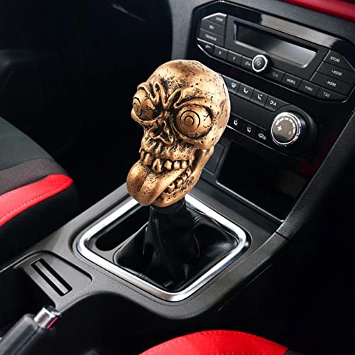 Arenbel Skeleton Stick Shift Knob Car Shifter Lever Handle Replacement Fit Most Manual Auto Vehicles, Copper #TOP1