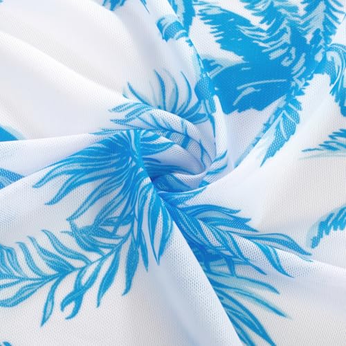 Image of GRACE KARIN Girls Bathing Suit Adjustable Taniki Swimsuit Tie Front 4 Piece Bikini Set with Kimono Cover Up 6-14