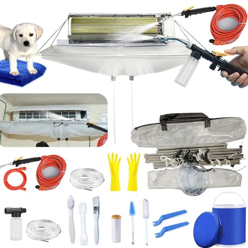 Full Set 20pcsmini Split Cleaning Kit,Mini Split Ac Unit Cleaning Bag