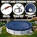 24 ft Round Pool Cover for Above Ground Pools, Above Ground Pool Cover, Swimming Pool Cover, Winter Pool Cover, Keeps Out Debris, Cold and UV Resistant, Supreme Mesh, Navy Blue