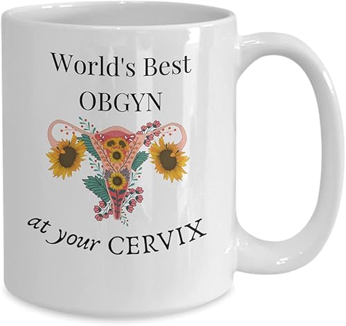 Miniatura 2 de Taza de café OBGYN, la mejor ginecóloga del mundo en tu cuello uterino, regalos divertidos para médicos y ginecólogos, regalos de agradecimiento