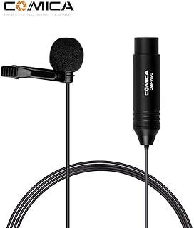 KOCAN lavalier microphone, CVM-V02O Omnidirectional Lavalier Lapel Microphone Condenser Mic XLR Plug Supports 48V Phantom Power with Camcorders Video Recording