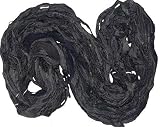 Sari Pure Silk 100g Ribbon Yarn Black Multi-Recycled Sari Silk Ribbon Yarn