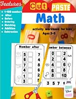 Cut and Paste Activity Book: Cut and Glue Math workbook: Scissor skill for kids ages 3-5 B09ZFKCPC3 Book Cover