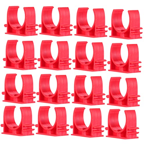 HOLIDYOYO U-shaped Pipe Clamp Hose Clamp Pipe Clips U-tube Clamp Heavy Duty Stainless Bracket Clamp Hanger Grip Steel Pipe 3/4 Pipe Clamp Clamps Heavy Duty Pipe Support Brackets Red