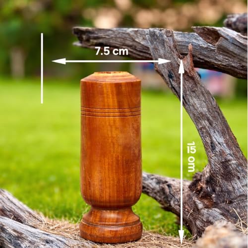 Image of vijaysar Wood Glass for Diabetes Vijaysar and Neem Glass for Diabetes Control | Ayurvedic Herbal Wooden Tumbler | Natural Pterocarpus Marsupium & Neem Wood Cup for Sugar Balance Water Therapy