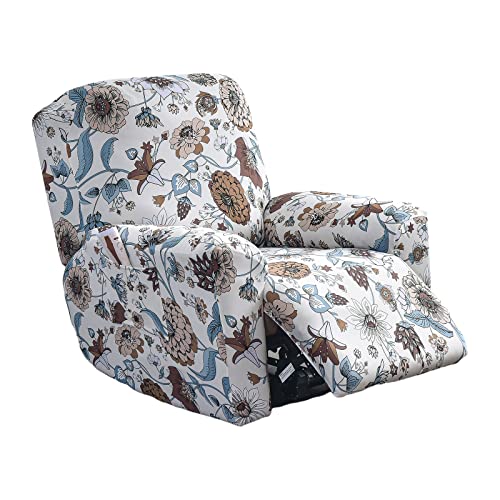 Image of Eco-Ancheng Recliner Slipcovers 4-Pieces Lazyboy Recliner Covers Recliner Couch Covers Recliner Chair Cover Non Slip Reclining Slipcovers with Storage Pockets Furniture Protector for Living Room