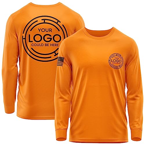 Custom Shirt for Men, Heavy Cotton Long Sleeve, Design Your Own Shirts, Customized T-Shirt Front & Back Black4