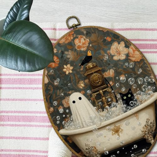 Halloween Ghost Black Cat Wall Art - image 6