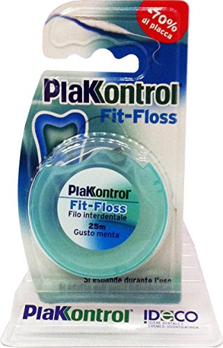 6 x PLAKKONTROL Filo Interdentale Fit-Floss 25 Metri 25 MT