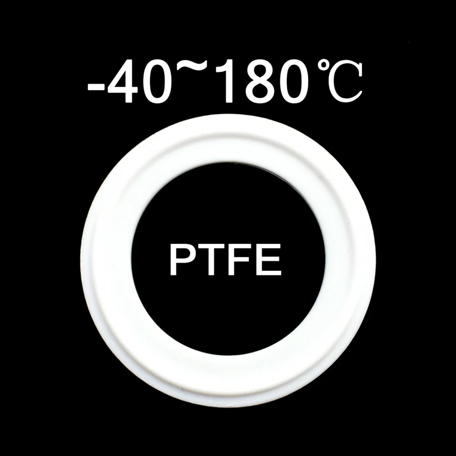 5 uds ajuste 19mm-tubo X 219mm O/D Tri abrazadera férula PTFE tira de sellado junta anillo arandela de alta calidad (Tamaño : 219mm-233mm)