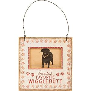 Primitives by Kathy Mini Hanging Ornament Frame Santas Favorite Wigglebutt 45 Square