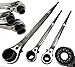 Price comparison product image Mekanik 3pc Black Smoked Cr-v Ratchet Podger Scaffold Spanner 17x19 19x24 24x30mm