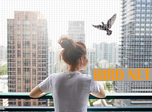 Image of BENAVJI Bird Net /Anti Bird Net /Pigeon Net /Garden Net /Bird Control Net UV Stabilised HDPE Monofilament Netting Solution Natural Color (10 FT X 4 FT)