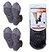 Non Slip Skid Socks with Grips, For Hospital Rehab, Yoga, Pilates, Barre, Traveling, Home Use, Grey (Dot Grips) - Size M/L, 2 Pairs