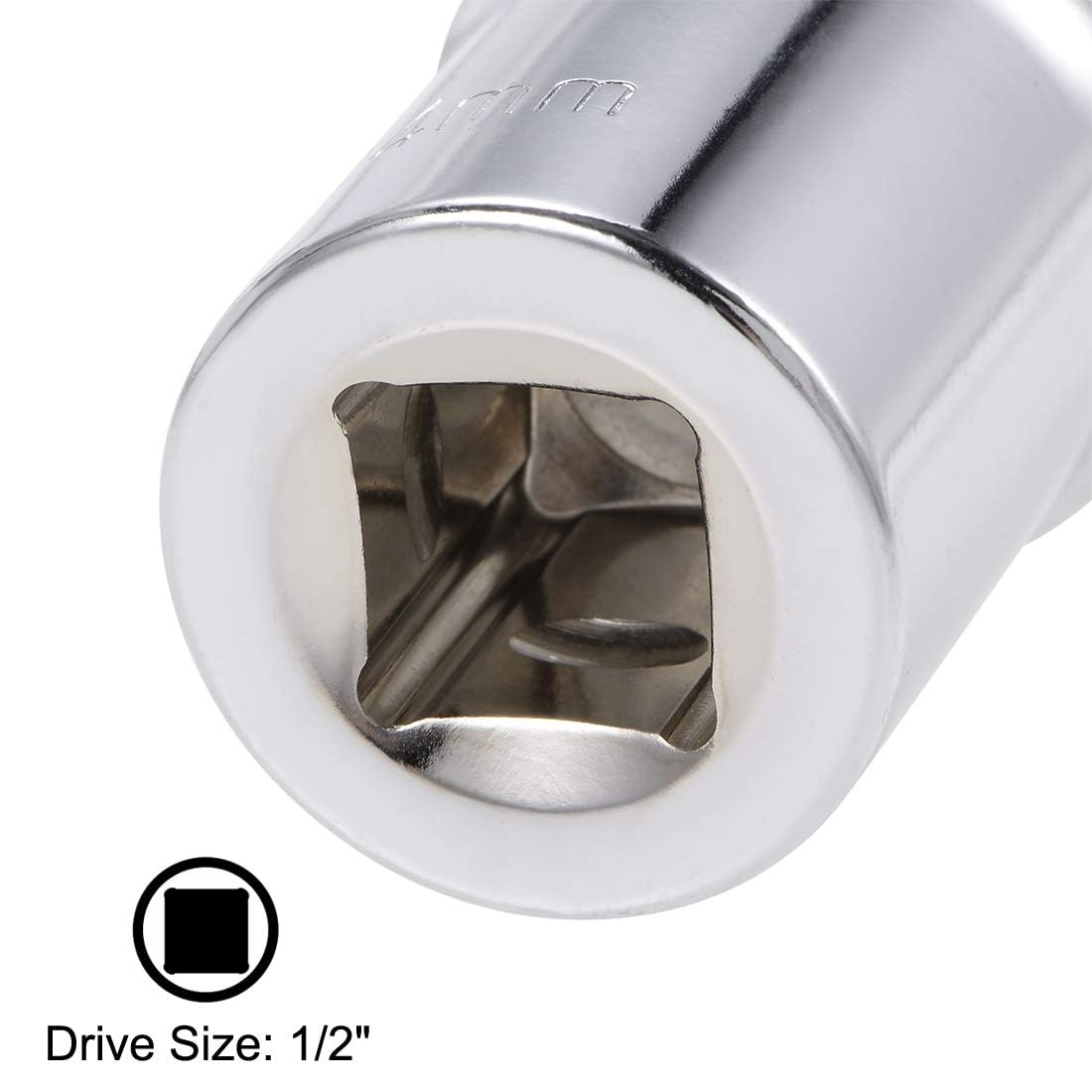 TOP-VIGOR 2Pcs 1/2-Inch Drive by 17mm Deep and Shallow Socket, Cr-V Drive Socket, 6-Point, Metric for Auto Repairing and Household - Image 3