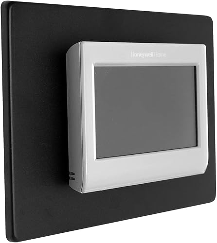 Miniatura 2 de Soporte decorativo de aluminio para placa de pared para Honeywell Touch Screen Smart Home WiFi Termostato (negro)