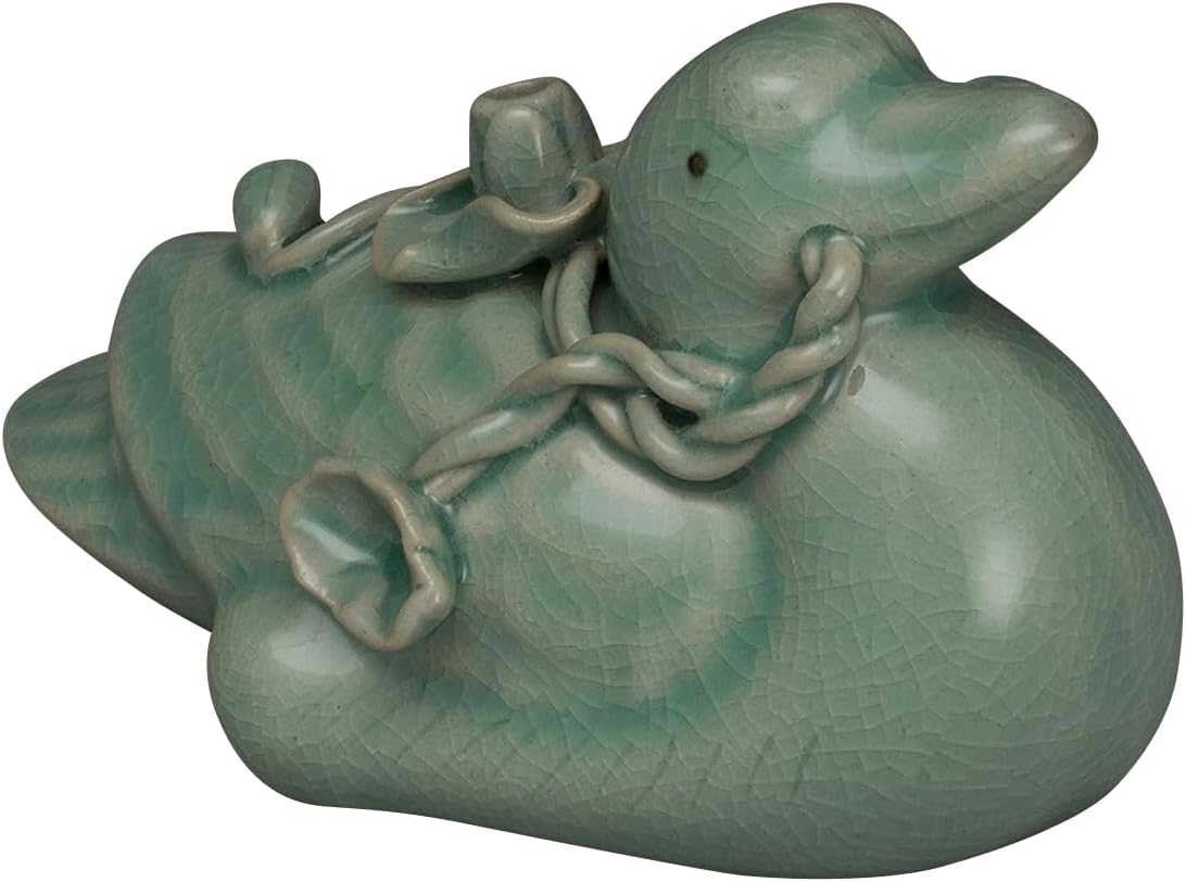 Celadon Glaze Duck Figurine Design Green Korean Porcelain Ceramic Art Pottery Kitchen Home Decor Decorative Water Dropper