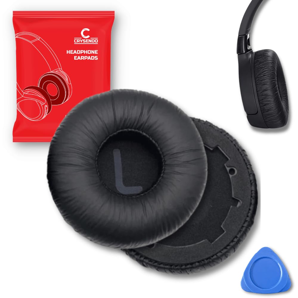 Crysendo Headphone Cushion for ZEBRONICS Zeb-Bang Headphones | 70mm Frog Leather Cushion Replacement Earpad |1.5cm Thick Replacement Earpads Frog Leather & Soft Foam Earpad (Black)-image-20