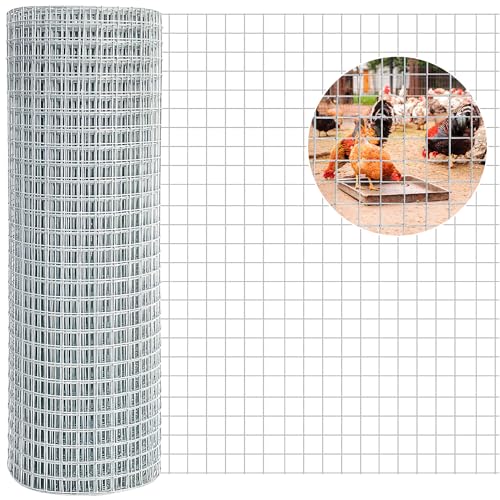 Socpuro 金網フェンス 網目12.5mm 線径1mm 産業用金網 防獣金網 7.5m 15ｍ 防獣ネット フェンス 亜鉛メッキ 金網 農業用ネット 園芸 ガーデニング 畑 猪 イノシシ 鹿 アニマルフェンス 防獣 ネット ネズミ 駆除 溶接メッシュ 家庭用 農業用 園芸用 建築用 (12.5ｍ) - Socpuro - 商品画像