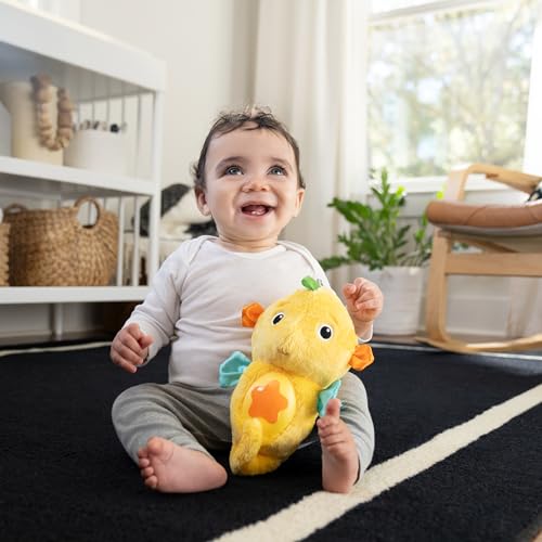 Image of Baby Einstein Sea Dreams Seahorse Plush Soother Toy, with Music and Lights, Ages 0 Months and Up, Yellow