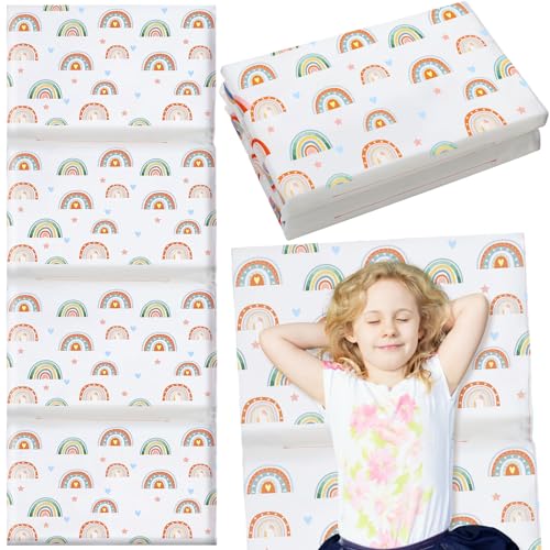 Image of Shellwei Vinyl Nap Mat Kid Preschool Daycare Sleep Mat,Rainbow