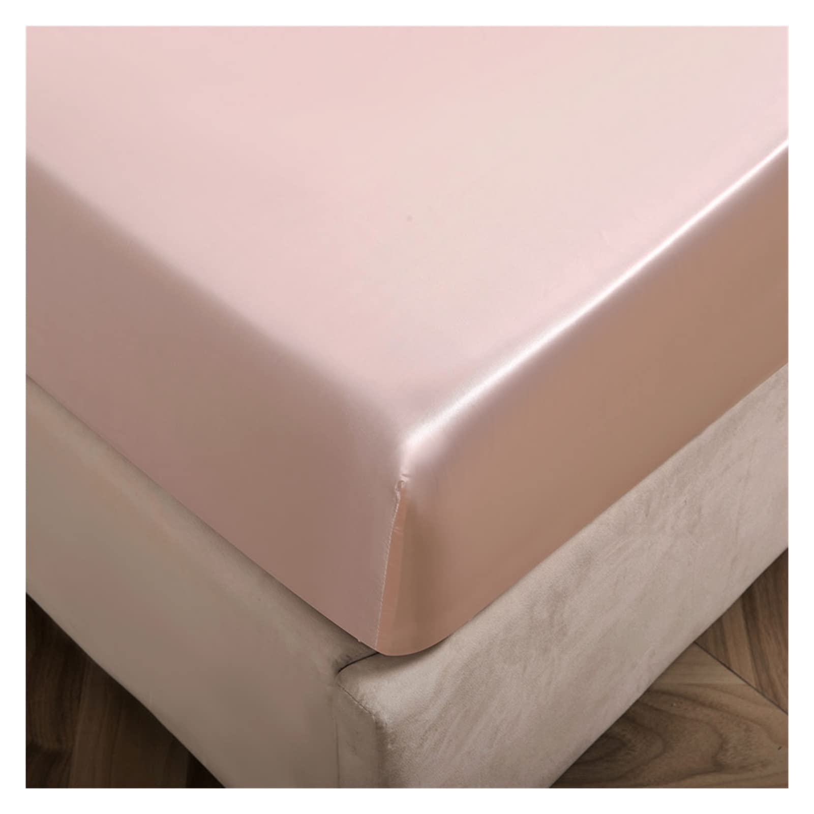 Drap d'été en soie ice silk multicolore de taille 160x200x30cm pour matelas double