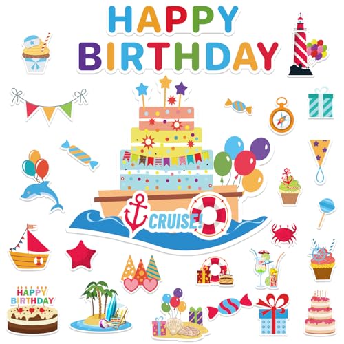 Decoraciones Magnéticas para Puerta Cumpleaños Crucero 27PCS miniatura 1