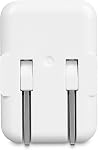 Amazon Basics 12W Un seul port USB-A Chargeur mural (2.4A) pour les téléphones (iPhone 15/14/13/12/11/X, Samsung, et plus), non-PPS, blanc