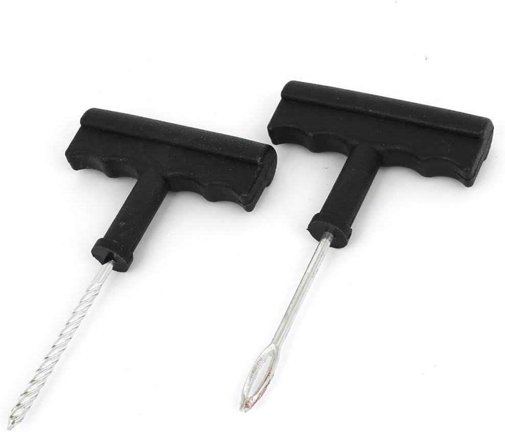 Ruilogod Car Tubeless Tire Repair Insert Kits Rasp pin Patch Fix Tools Set
