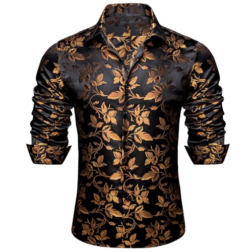 Barry.Wang Mens Western Shirts Long Sleeve Button Down - Image 3