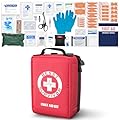 Besst Survivor Premium First Aid Kit with Labelled Compartments, Waterproof & Organized Molle Medical Kit for Home, Car, Hiking, Camping, Travel & Roadside Emergencies and Everyday Safety