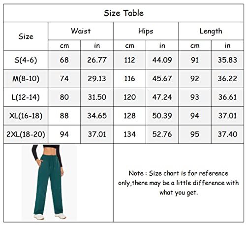 Women's Wide Leg Pants With Pockets Casual Sweatpants Elastic Waist With Drawstring Comfy Lounge Flowy Pants Light Gray Small #TOP1