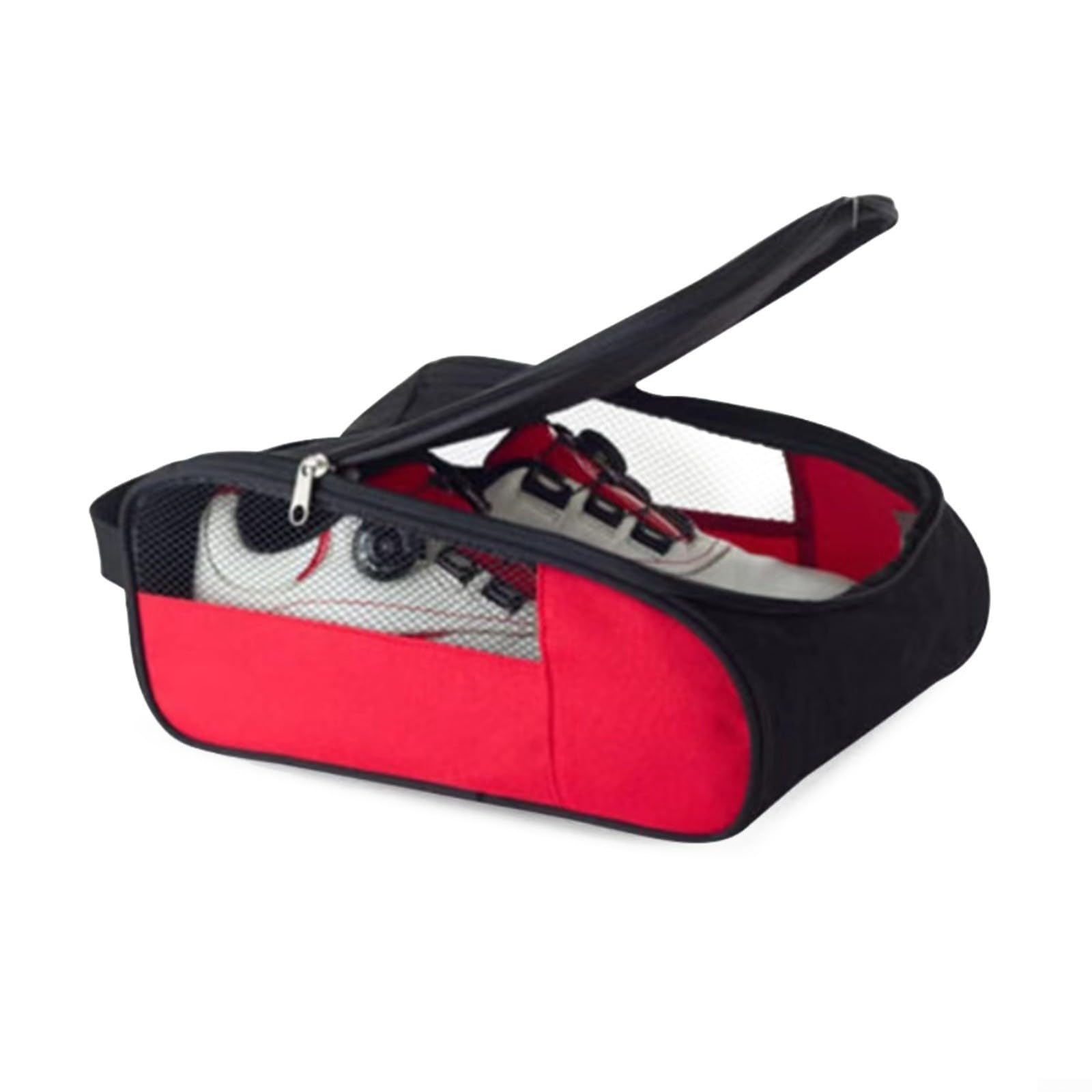 Bolsa de zapatos de golf, impermeable, bolsa de viaje para botas deportivas, para fútbol, críquet, rugby, golf, viajes al aire libre, con ventilación transpirable (negro)