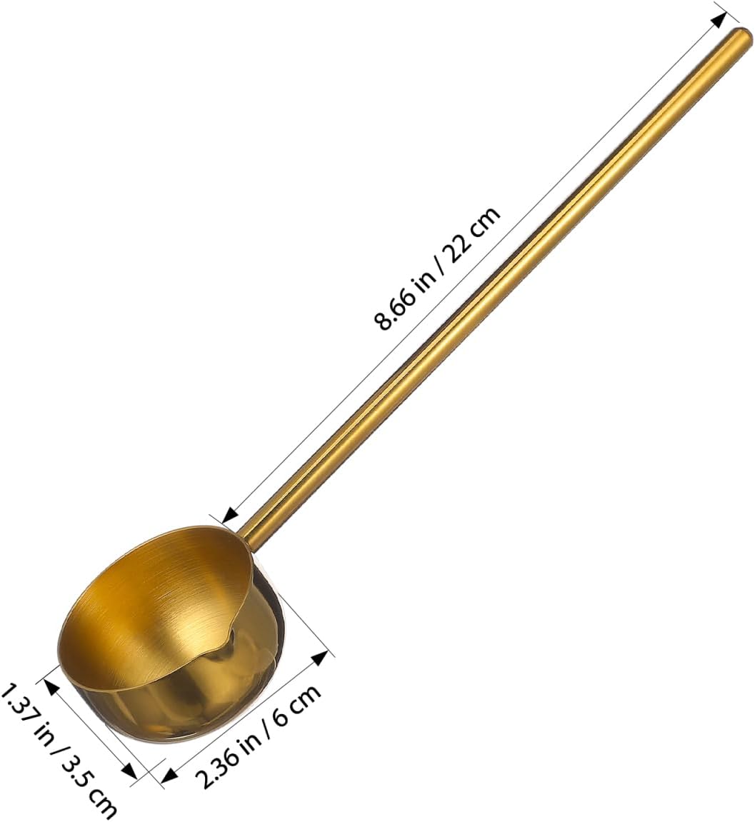 MAGICLULU Stainless Steel Soup Ladle with Long Handle 11.02 Inch Ergonomic Oil Heating Spoon for Kitchen Cooking and Serving Hot Soups and Oils