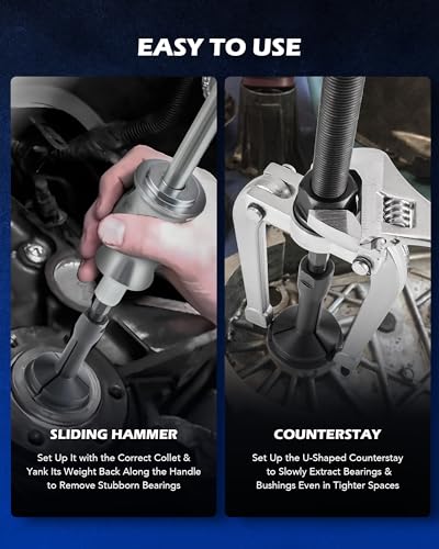 image for Orion Motor Tech Blind Hole Collet Bearing Race and Seal Puller Extrac