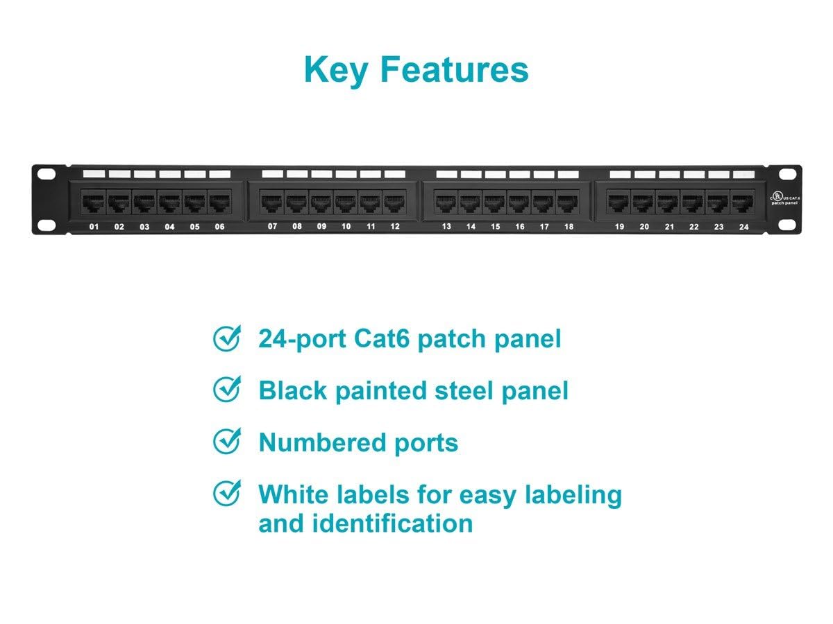 Monoprice Panel de conexión (Compatible con 568A/B)