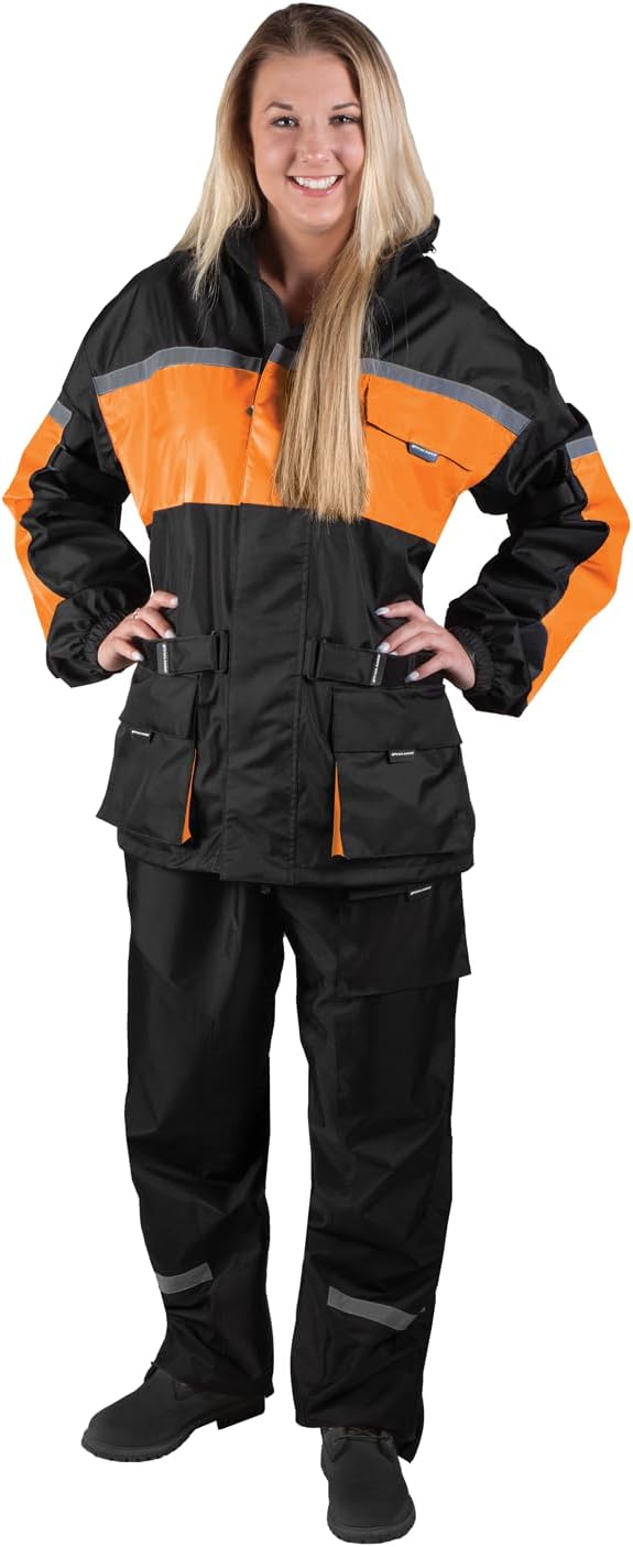 Fulmer Women's 452 Legacy Rainsuit - Black/Purple, Medium