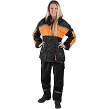 女式 452 Legacy 雨衣 - 黑色/橙色,中号