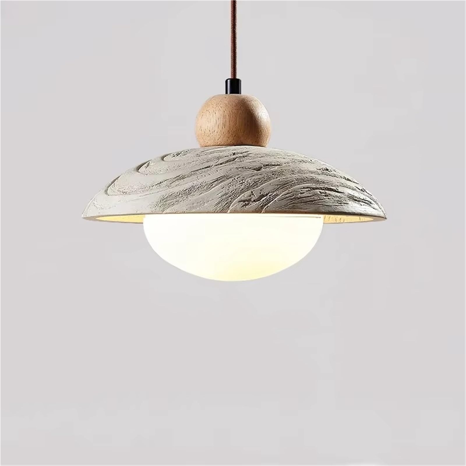 XANAYXWJ Lámpara Colgante de Cemento Estilo lámpara Led, Accesorio de iluminación para Mesa de Comedor, Dormitorio Redondo para Restaurante, decoración, candelabro