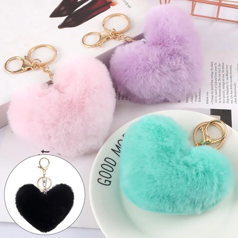 Porte-clés colorés en forme de cœur BetterJonny lot de 72 pièces pour création bricolage - 7