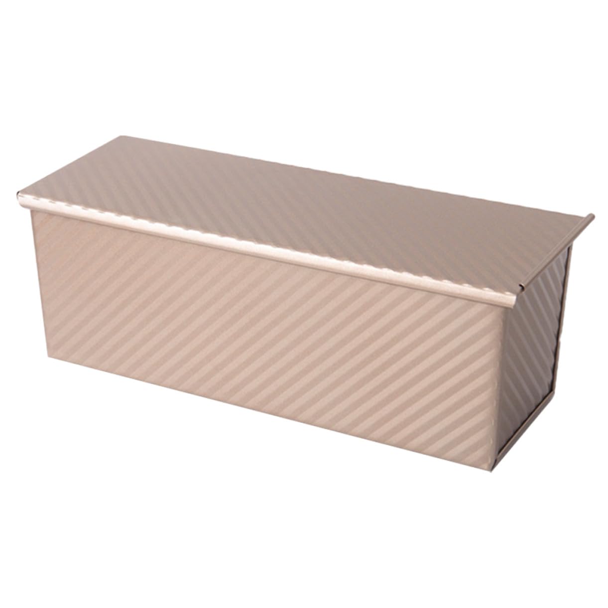 Molde para Pan de Molde con Tapa Acero al Resistente Diseño Corrugado para Pan de Barra y Tostadas Color Rosa Dorado Antiadherente para Hornear Casa