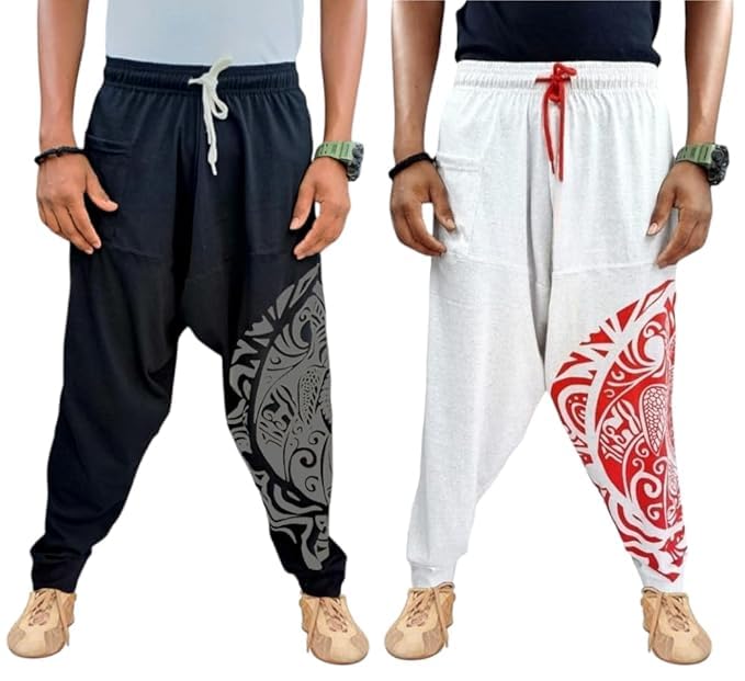waamy69 Men's Harem Pants, Casual Loose Fit, Drop Crotch Style-picture-31