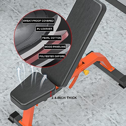 Image of Adjustable Bench,Incline Flat Decline Sit Up Weight Bench,Dumbbell Stool