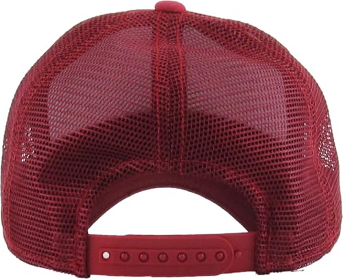 Image of KBETHOS Classic 5 Panel Cotton Twill Mesh Trucker Cap with Adjustable Snapback