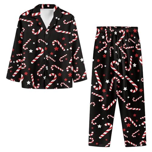 Pajamas Set for Women Long Sleeve Sleepwear Pj Set Button Down 2 Piece Soft Loungewear with Pockets XS-4XL2