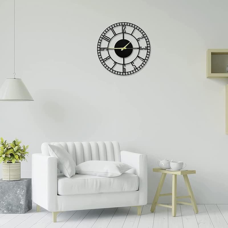 Image of Stylish Metal Wall Clock for Living Room, Bedroom, Office, Kitchen, Home and Hall | Antique Fancy Big Size Modern Wall Watch for Home Decor (Style-2, 60 CM)